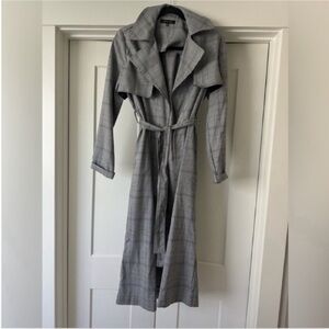 Gray Plaid Women's Trench Coat( Nordstrom )